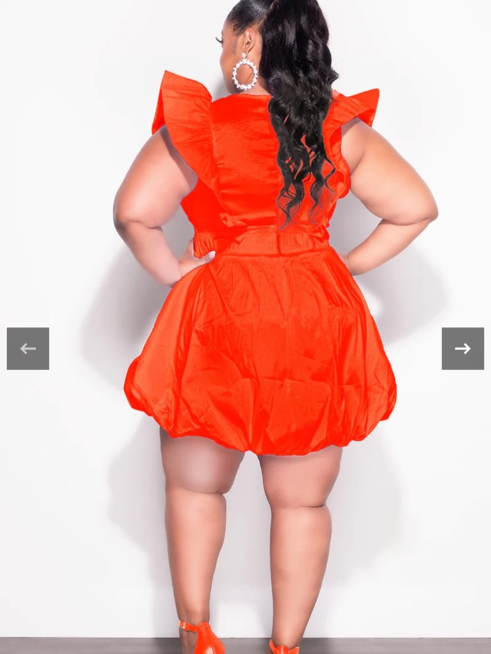 NWOT Bold Ruffle Bubble Red Mini Dress - Size 3X - Picture 3 of 6